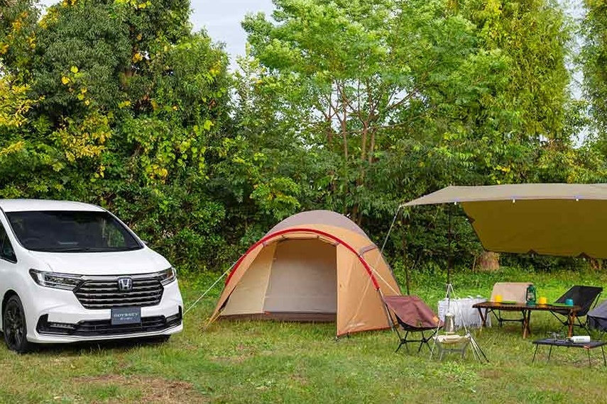 「オデッセイ」にキャンプ道具をどう積む？上手な積み方を検証