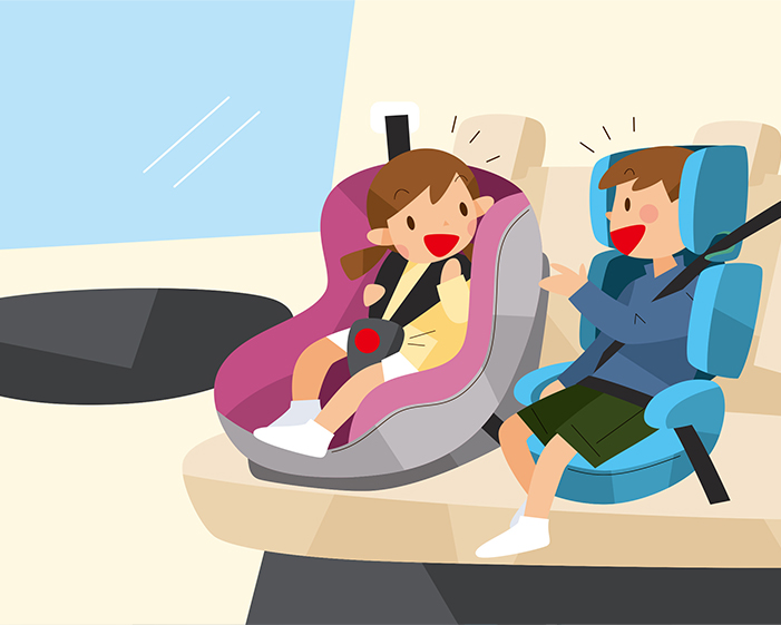 車に乗る男性のイラスト