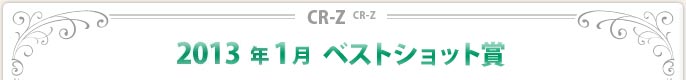 2013年1月ベストショット賞