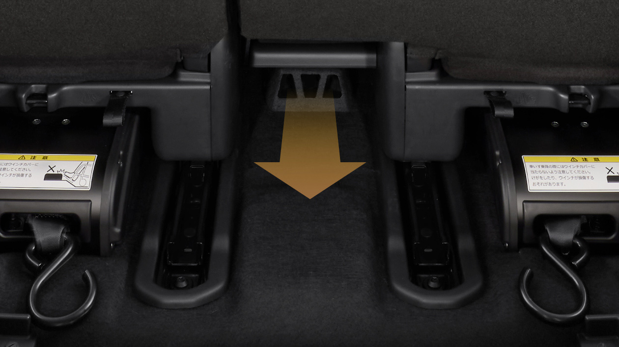 車いす乗車スペースも、足元をあたたかく