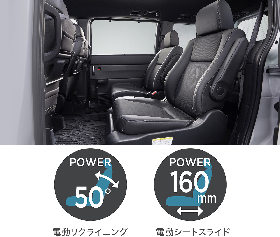 快適な姿勢で、ドライブが楽しめる。